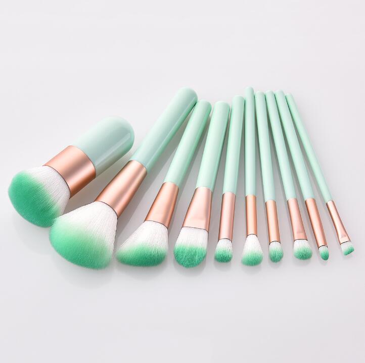 10PC Makeup Brush Tools Face Eyeshadow Foundation Makeup Brushes