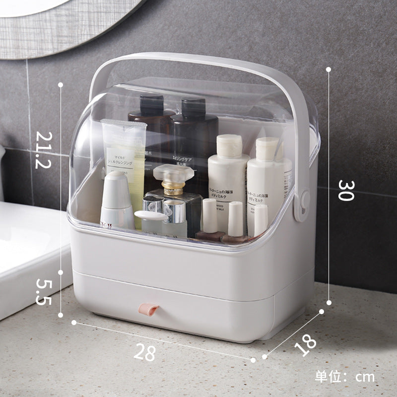 Cosmetics Storage Box Transparent Simple Dust-proof Large-Capacity Drawer Makeup Box Storage