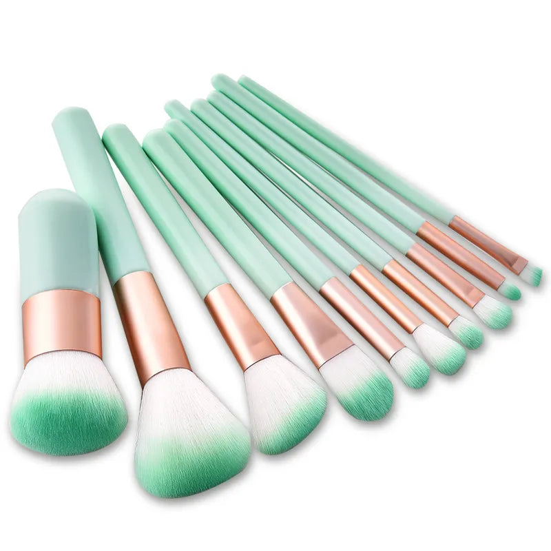 10PC Makeup Brush Tools Face Eyeshadow Foundation Makeup Brushes