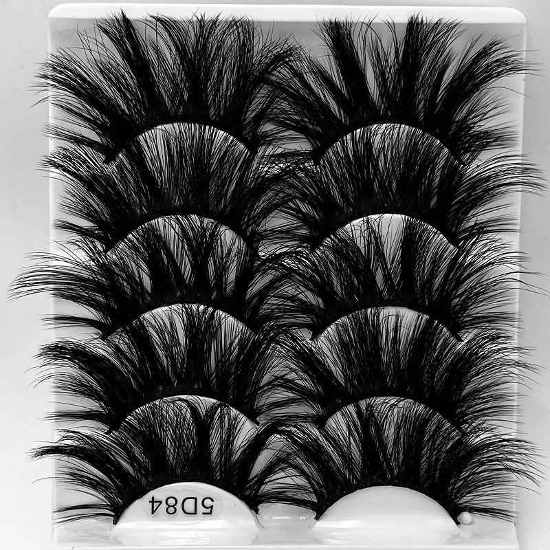 5D 25mm 5 Pairs Mink Eyelashes Multi-Layer