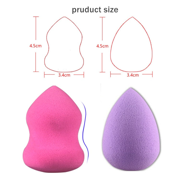 4PC set Mini Beauty Soft Makeup Sponge Puff Face Nose Facial Foundation Base Liquid Powder Blending Drop Shape Cosmetic Tool