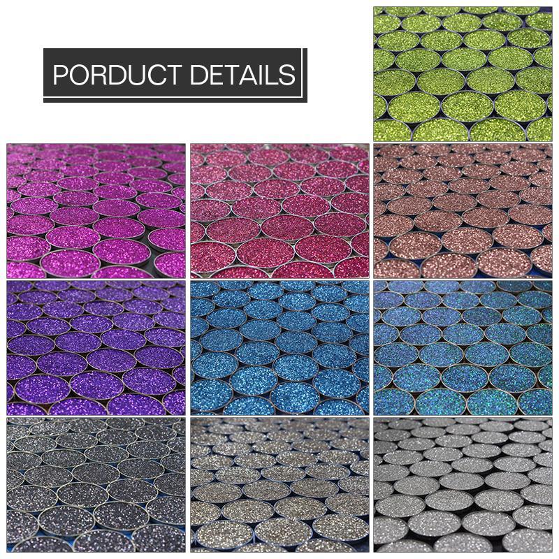 12 Color Pressed Glitters Single Eyeshadow Diamond Rainbow Make Up