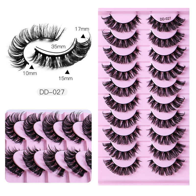 10 Pairs Of Multi-Layer Thick Mink Like Eyelashes