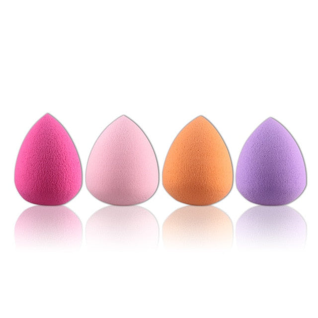 4PC set Mini Beauty Soft Makeup Sponge Puff Face Nose Facial Foundation Base Liquid Powder Blending Drop Shape Cosmetic Tool
