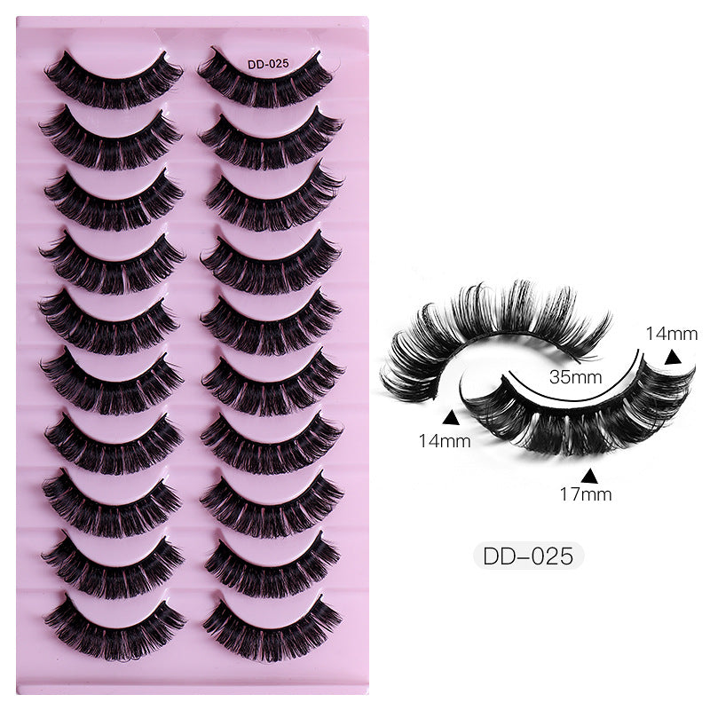10 Pairs Of Multi-Layer Thick Mink Like Eyelashes