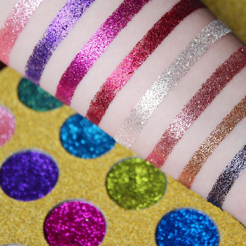 12 Color Pressed Glitters Single Eyeshadow Diamond Rainbow Make Up