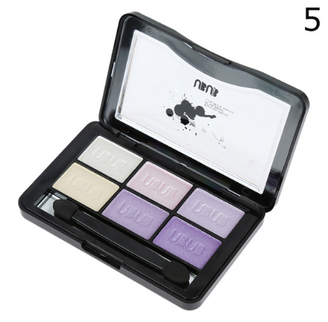 6 Color Eye Shadow Powder Makeup Palette Shimmer Metallic Glitter