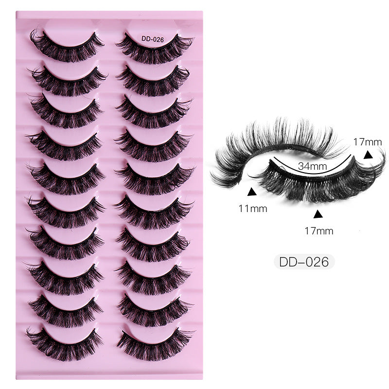 10 Pairs Of Multi-Layer Thick Mink Like Eyelashes