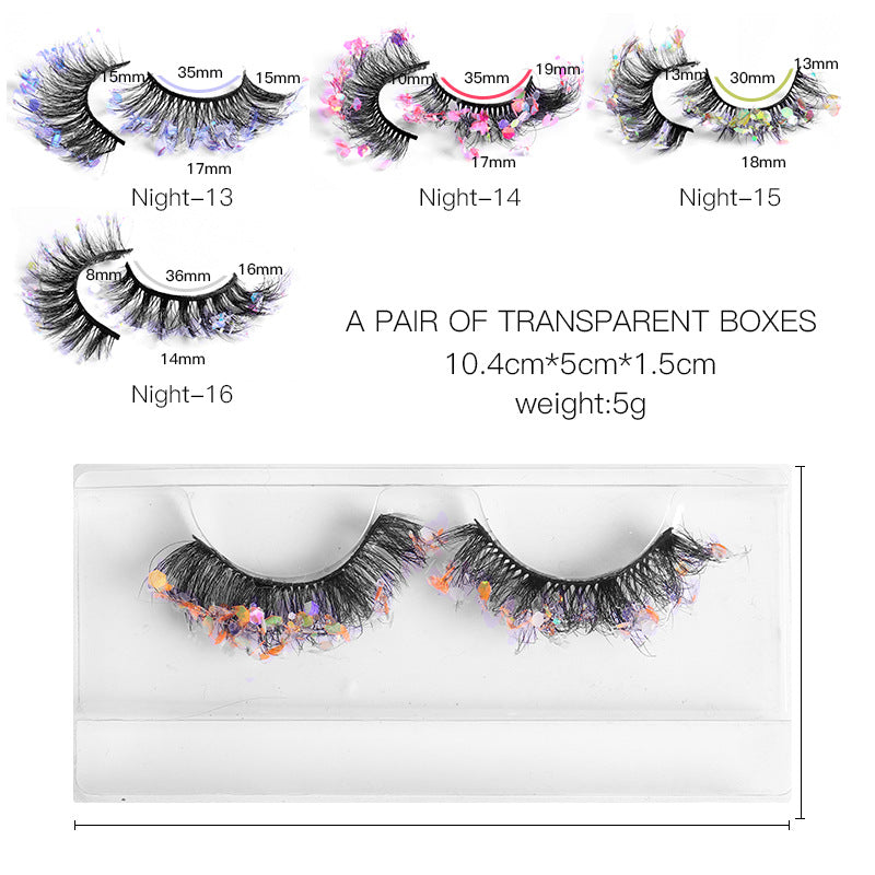Color Eyelashes Multi Layer Thick Cross Mink Eyelashes 8D FLUFFY