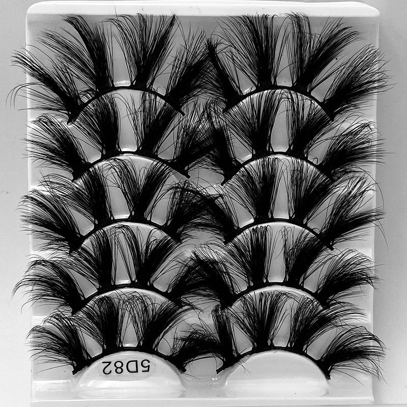 5D 25mm 5 Pairs Mink Eyelashes Multi-Layer