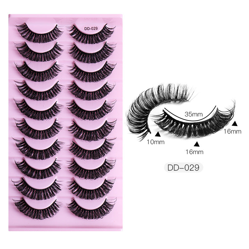 10 Pairs Of Multi-Layer Thick Mink Like Eyelashes