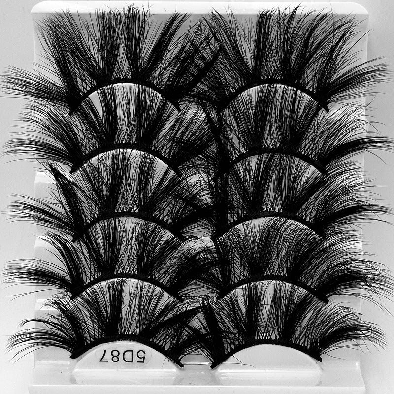 5D 25mm 5 Pairs Mink Eyelashes Multi-Layer