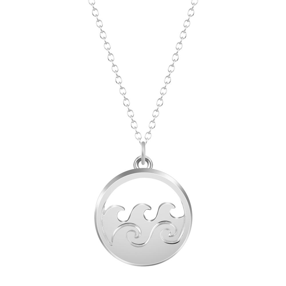 Ocean Waves Necklace Pendant