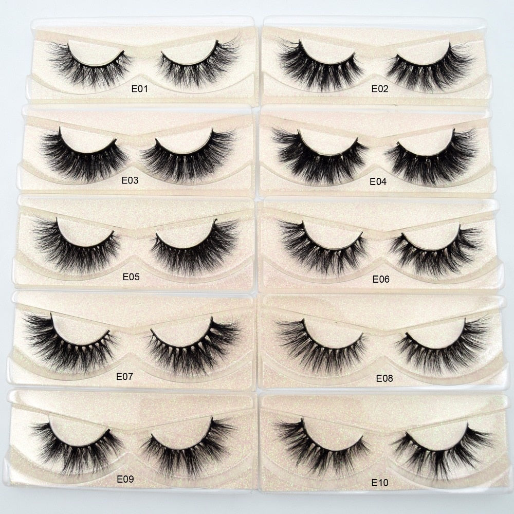 Mink Lashes natural handmade volume soft lashes long eyelash extension real mink eyelash