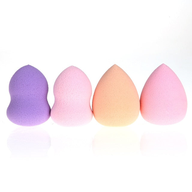 4PC set Mini Beauty Soft Makeup Sponge Puff Face Nose Facial Foundation Base Liquid Powder Blending Drop Shape Cosmetic Tool