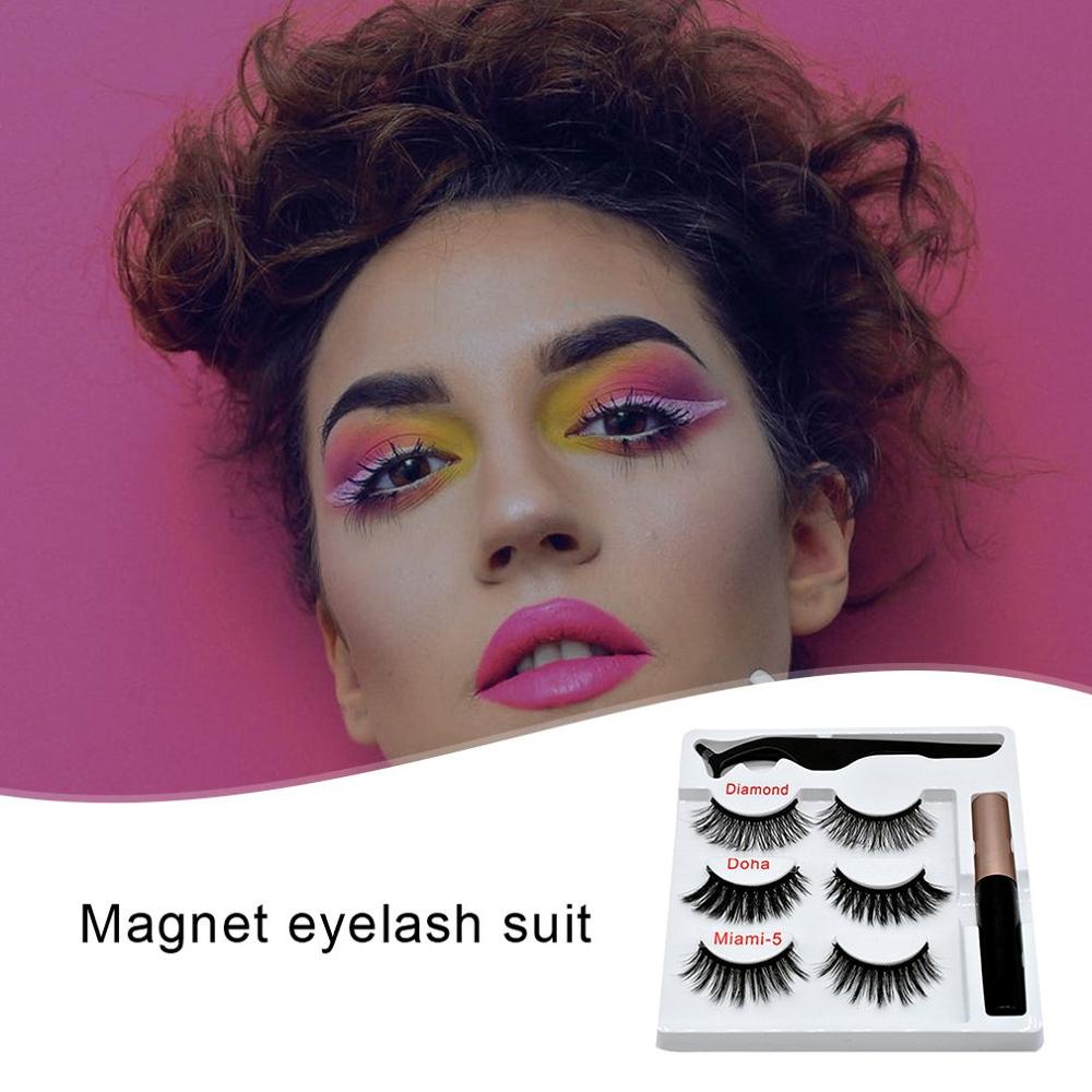 Magnetic False Eyelashes 3 Pairs Of Magnetic Eyelashes