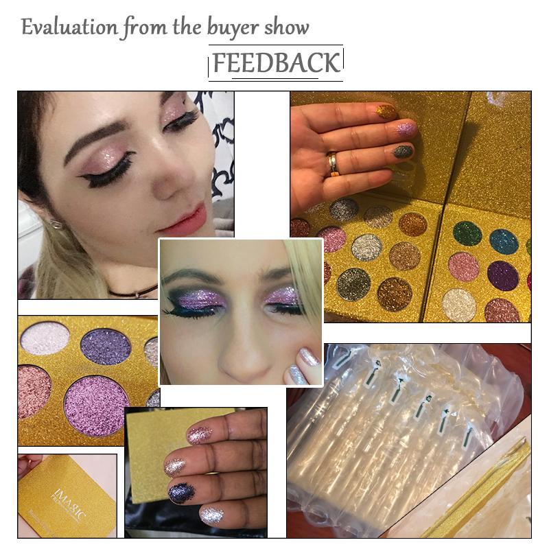 12 Color Pressed Glitters Single Eyeshadow Diamond Rainbow Make Up